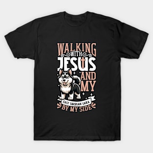 Jesus and dog - East Siberian Laika T-Shirt